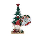 Christmas table decor wooden tree with gonk 22cm Christmas table decor wooden tree with gonk 22cm